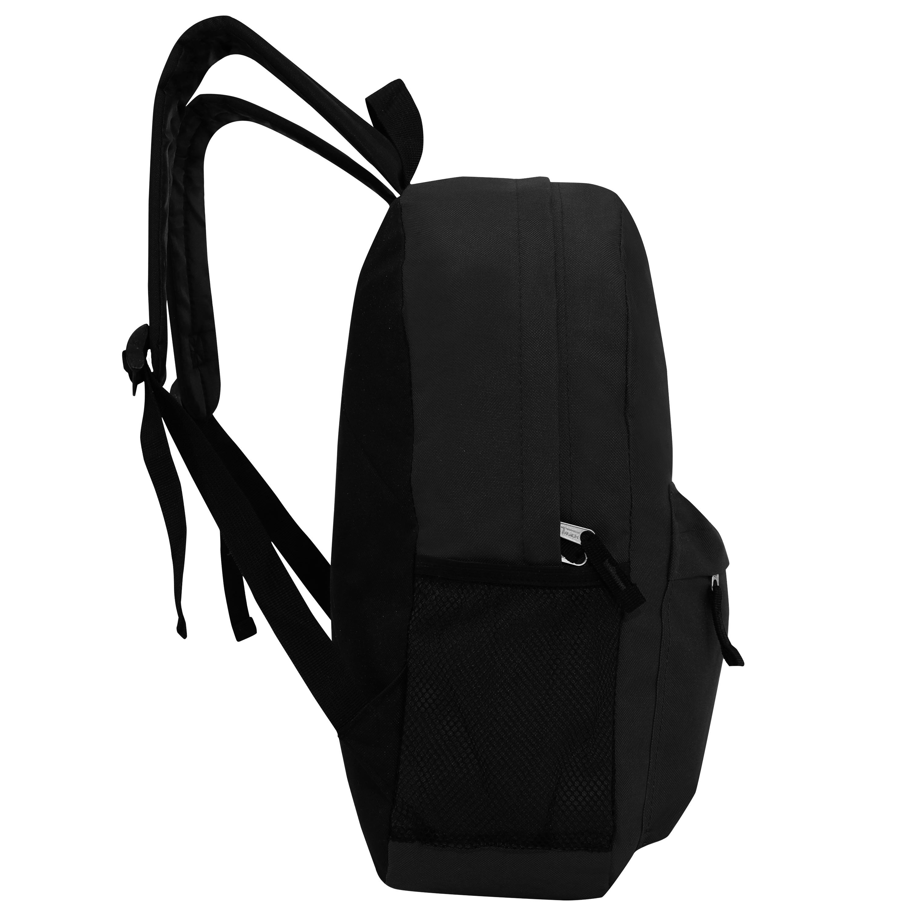 17 inch wholesale school kids backpack in black