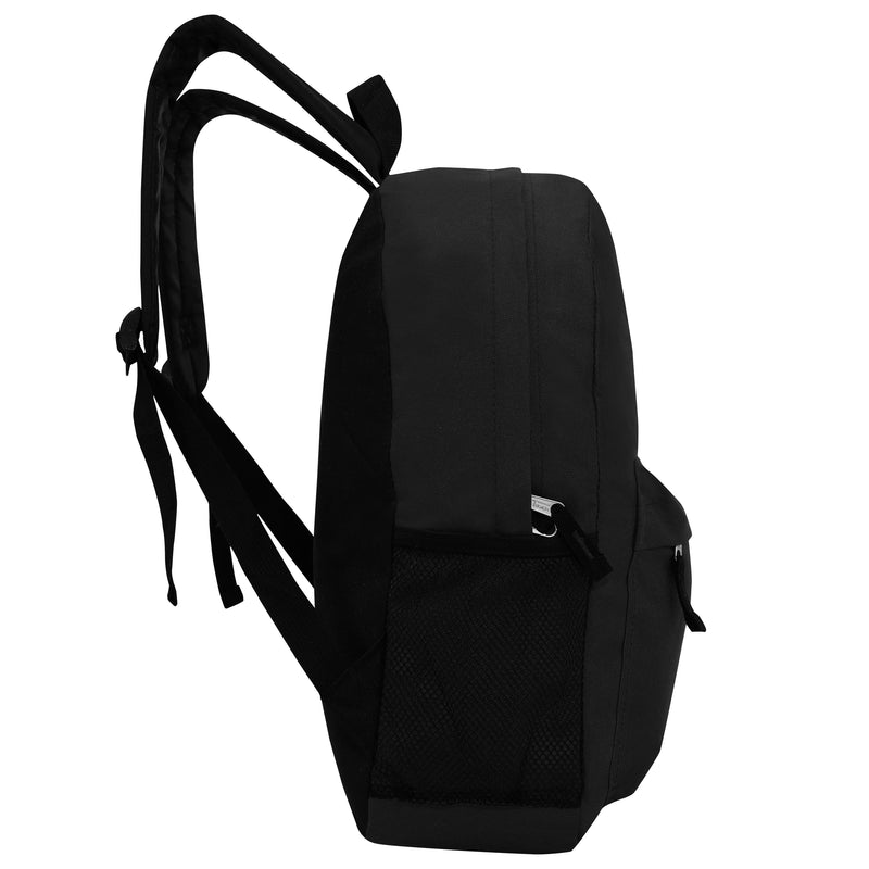 17 inch wholesale school kids backpack in black
