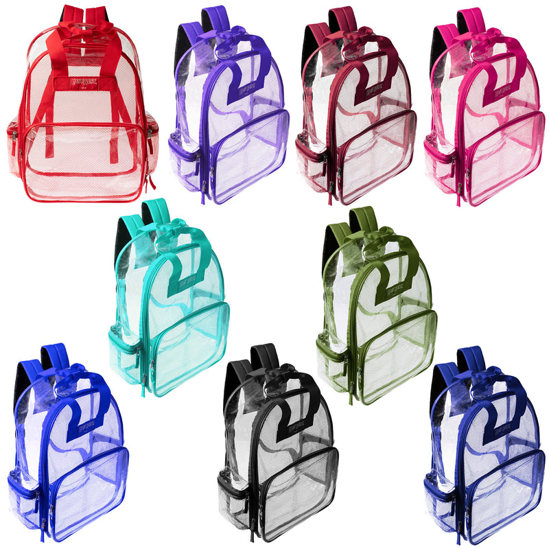 clear wholesale backpacks assorted colors