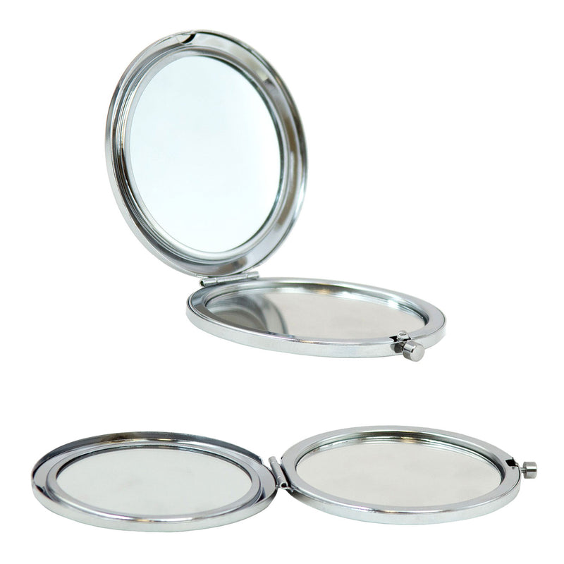 CLEARANCE COSMETIC MIRRORS ASST PRINTS (CASE OF 60 - $1.00 / PIECE)  Wholesale Round Cosmetic Mirrors National Prints SKU: 801-NATIONAL-60
