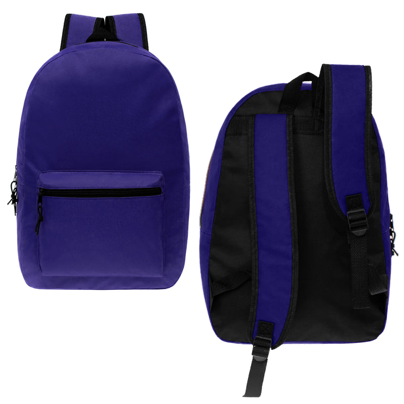 purple 17 inch wholesale kids backpack with free shipping