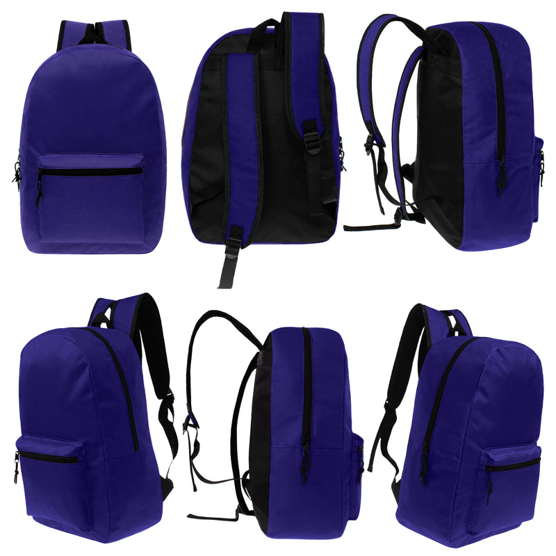 purple 17 inch wholesale kids bookbag