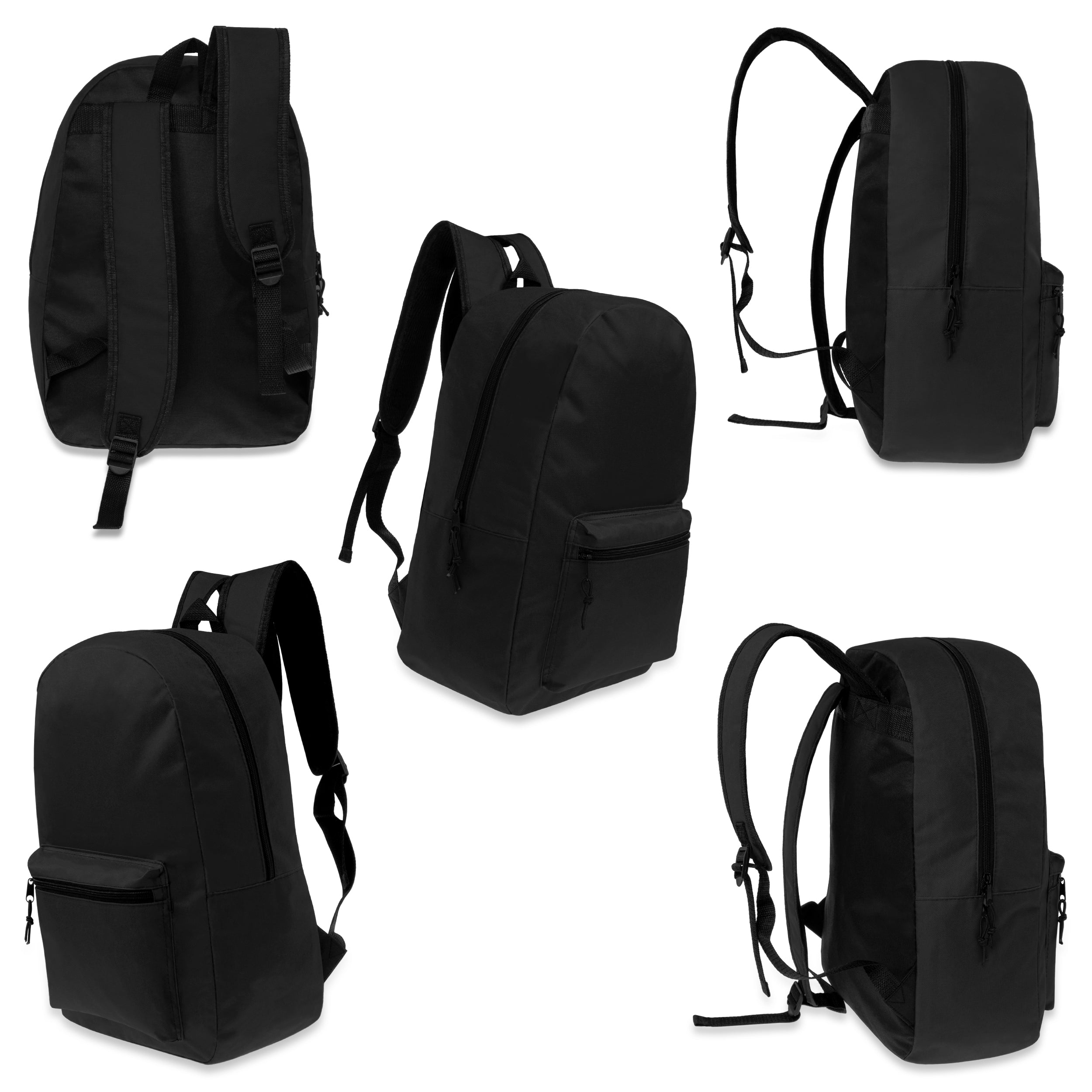 black wholesale 17 inch backpack for donations