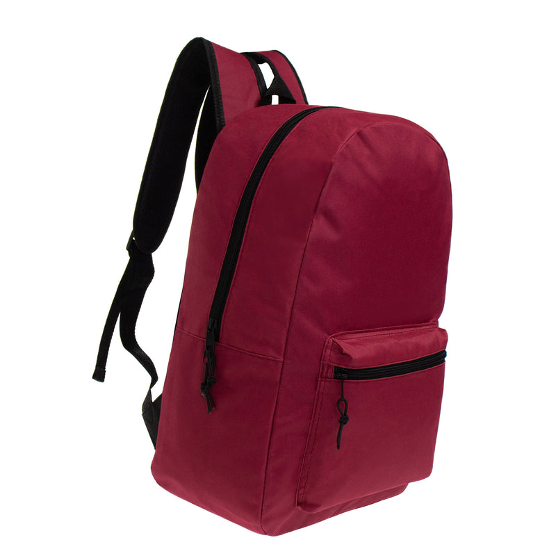 quality 17 inch backpacks in 8 assorted colors