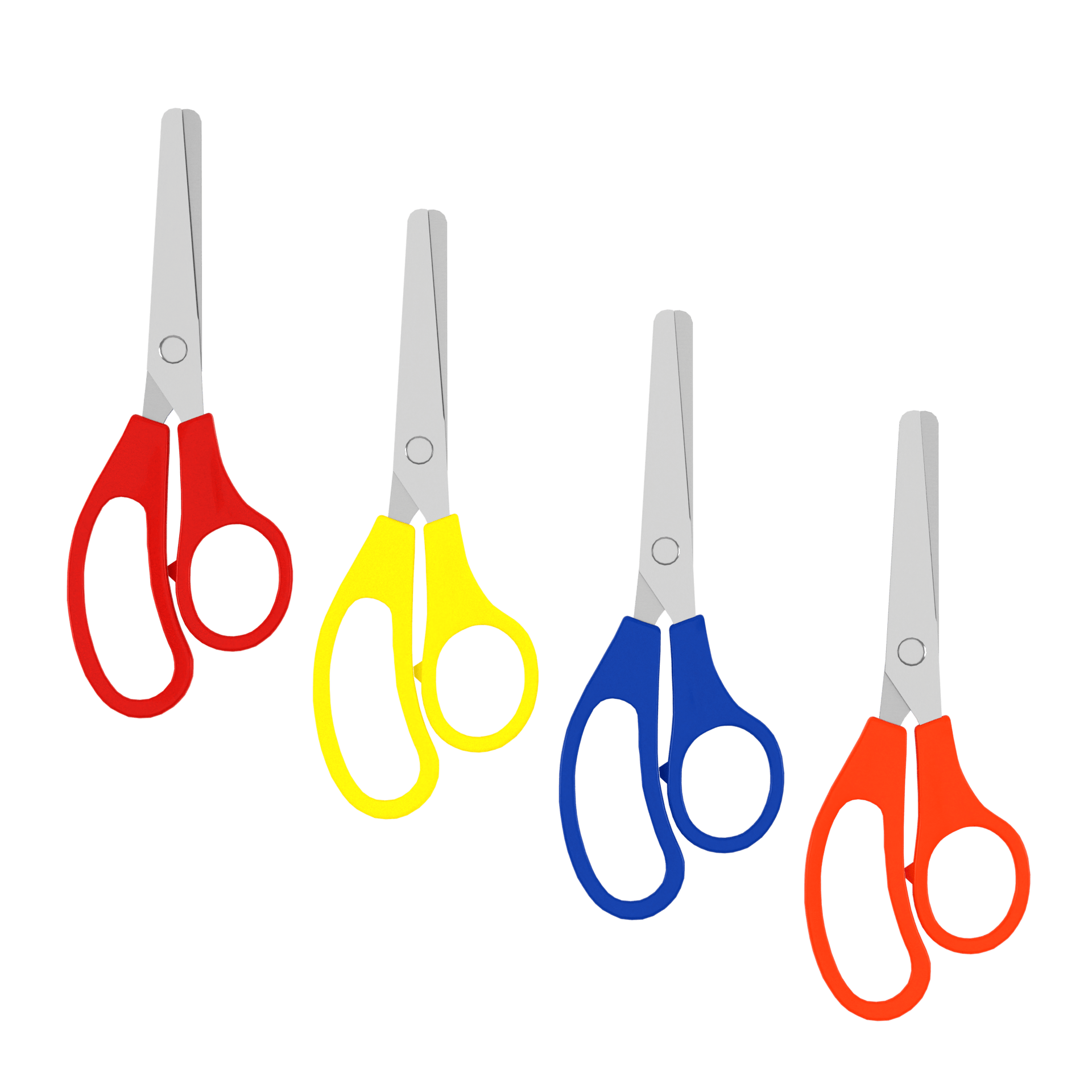 Wholesale 5" Kids Blunt Tip Scissors - Assorted Colors - Bulk Case of 500 Scissors