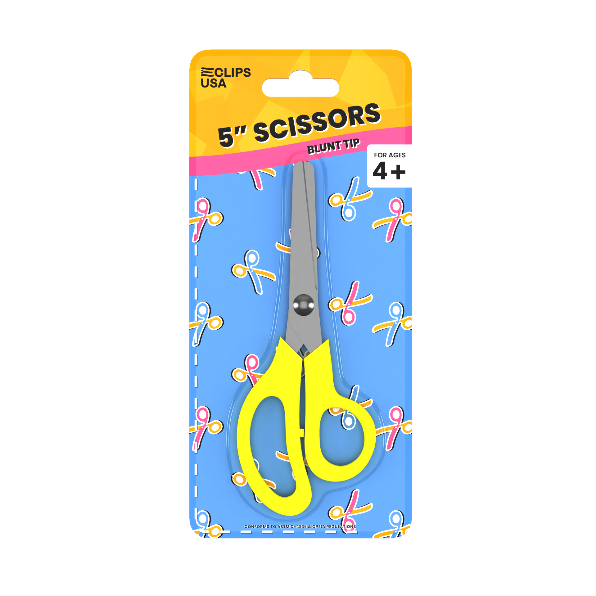 5" Wholesale Scissors - Blunt Tip for Young Elementary & Pre-K Students - Bulk Case of 48