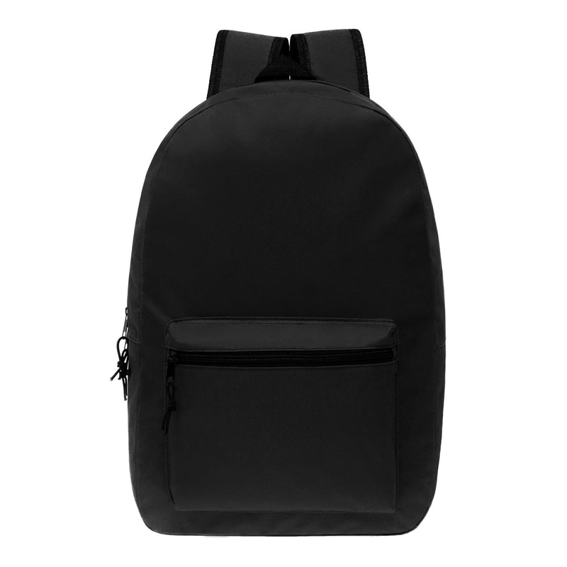 black wholesale backpacks in bulk 17 inch