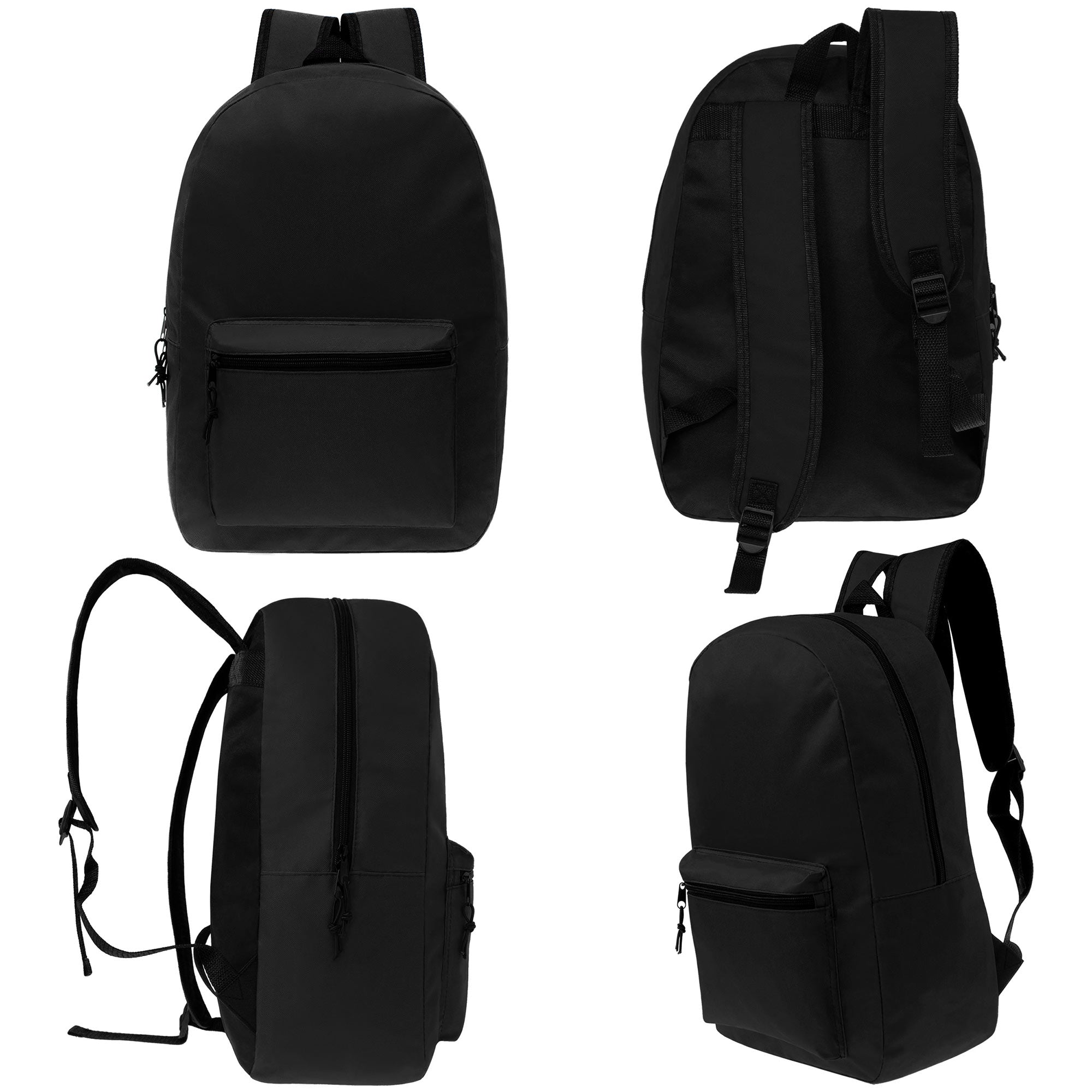 black 15" bookbag wholesale