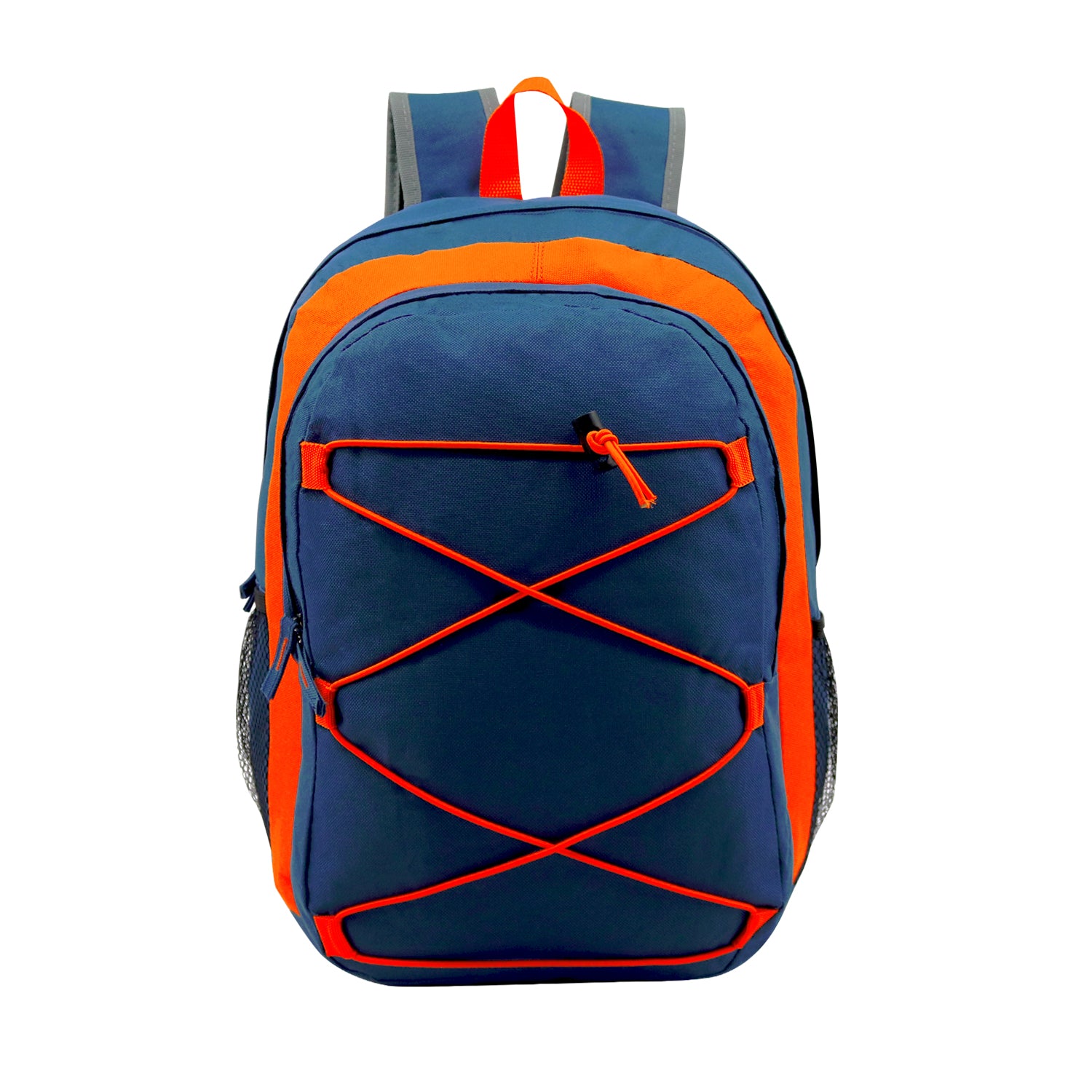 Navy Back to School Wholesale Bungee Backpacks