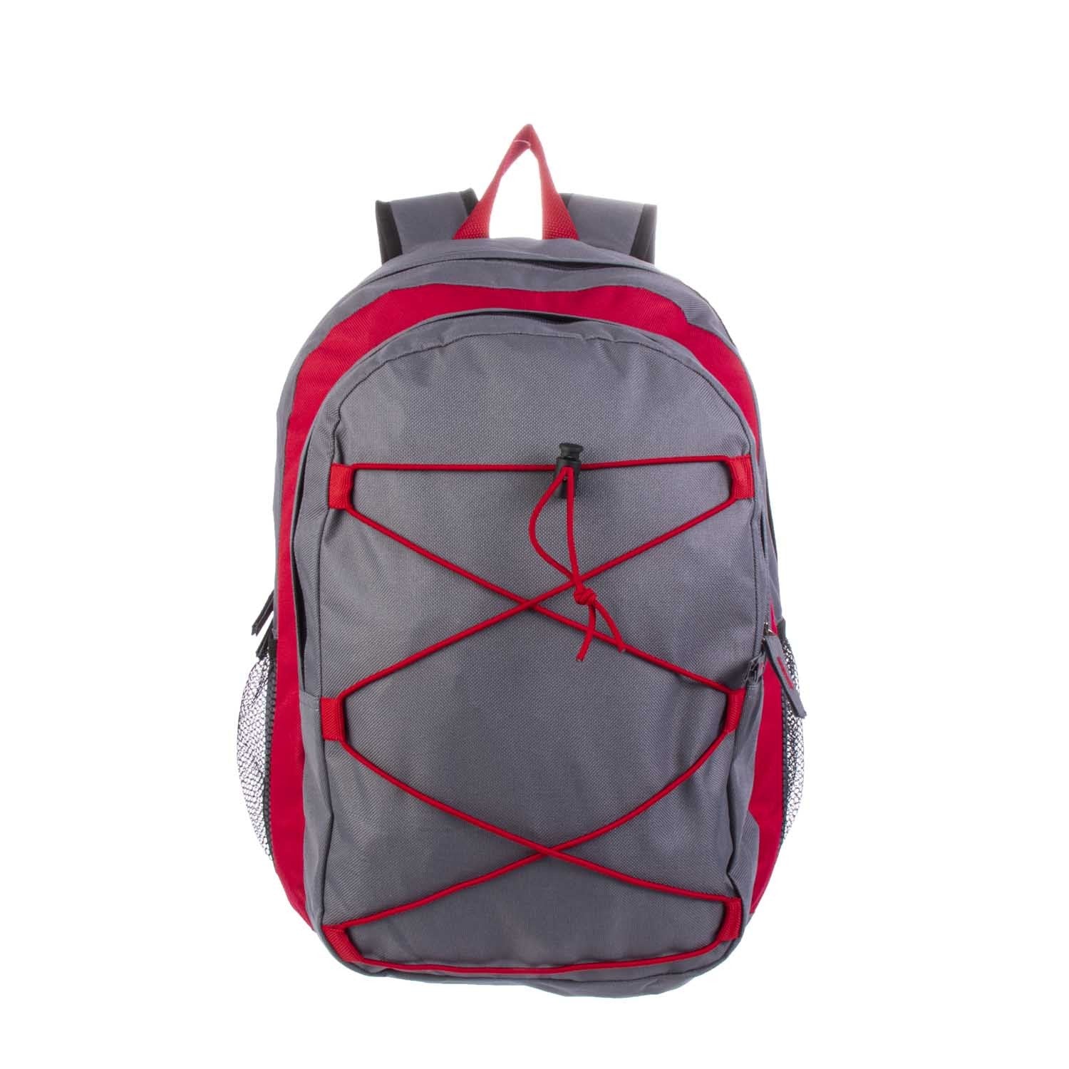 Gray Back to School Wholesale Bungee Backpacks