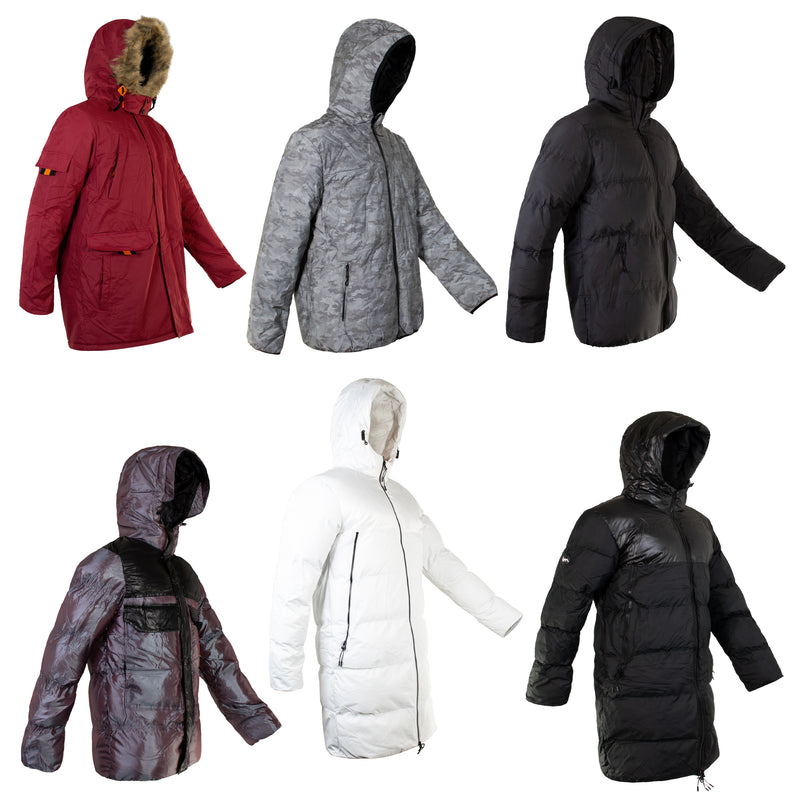 Men's Wholesale Coats in Assorted Styles & Sizes - Bulk Case of 18 Jackets