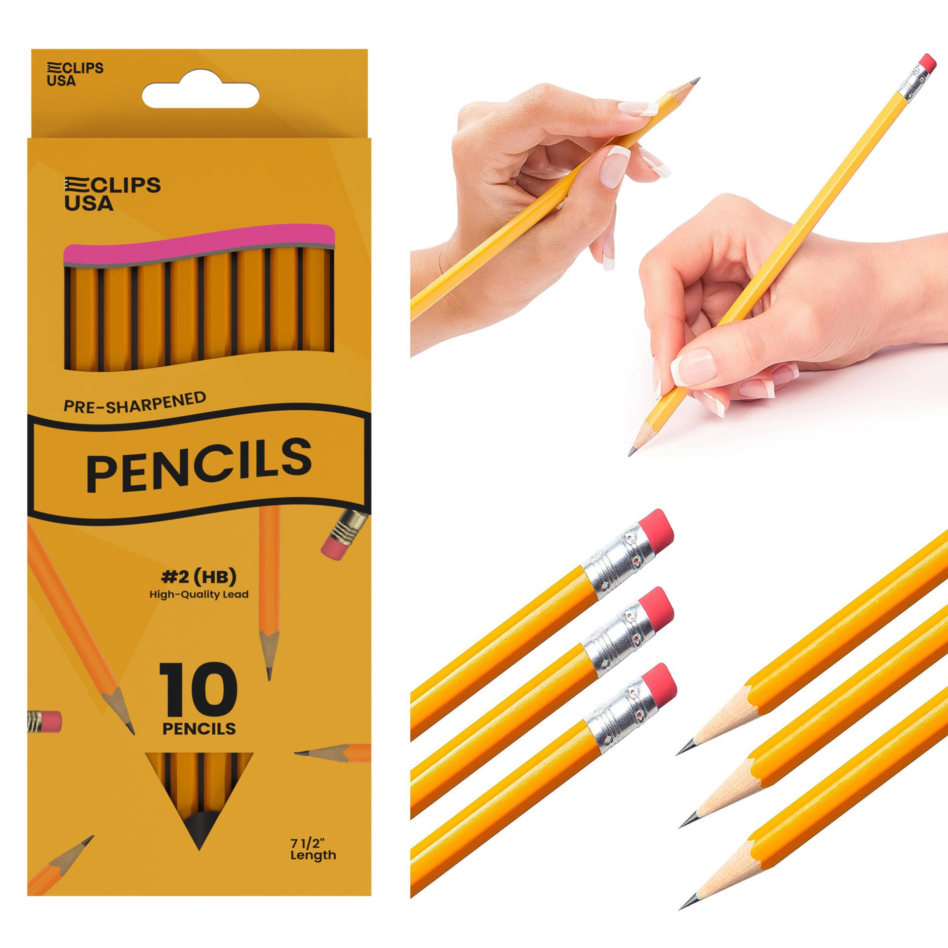 Wholesale #2 Pencil 10 Pack - Pre-Sharpened - Bulk Case with 80 Packs - 800 Total Pencils