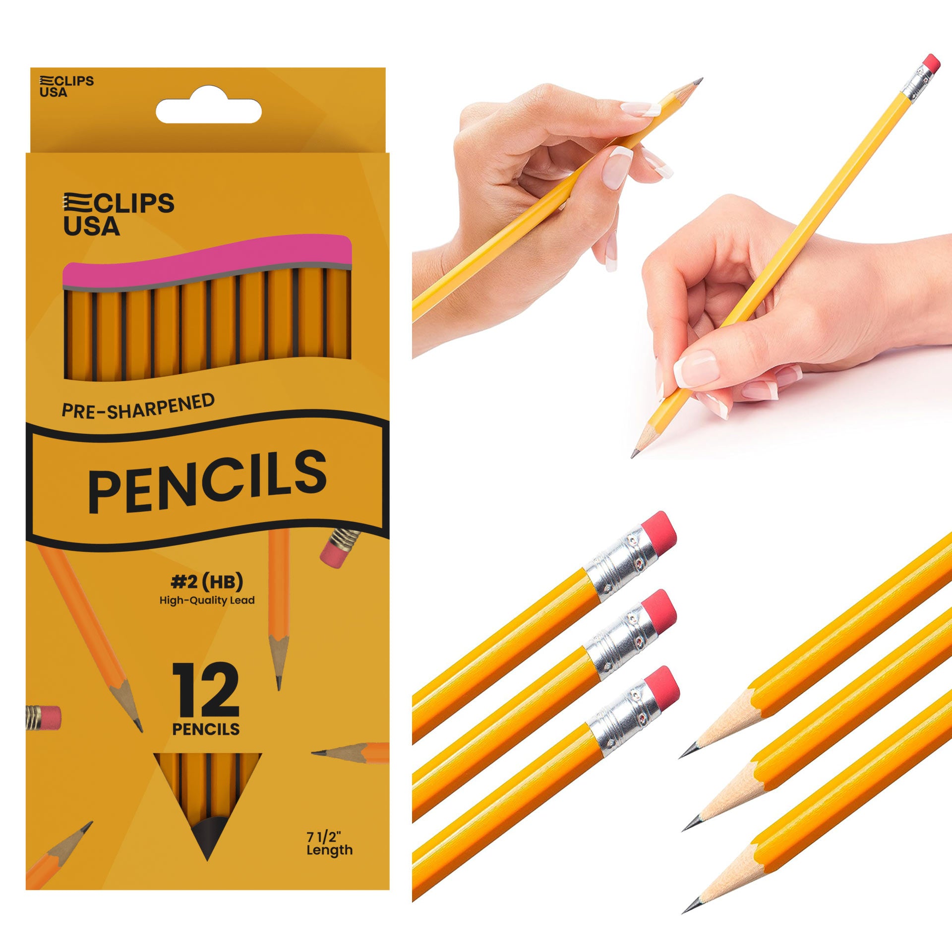 Wholesale #2 Pencil 12 Pack - Pre-Sharpened - Bulk Case with 80 Packs - 960 Total Pencils