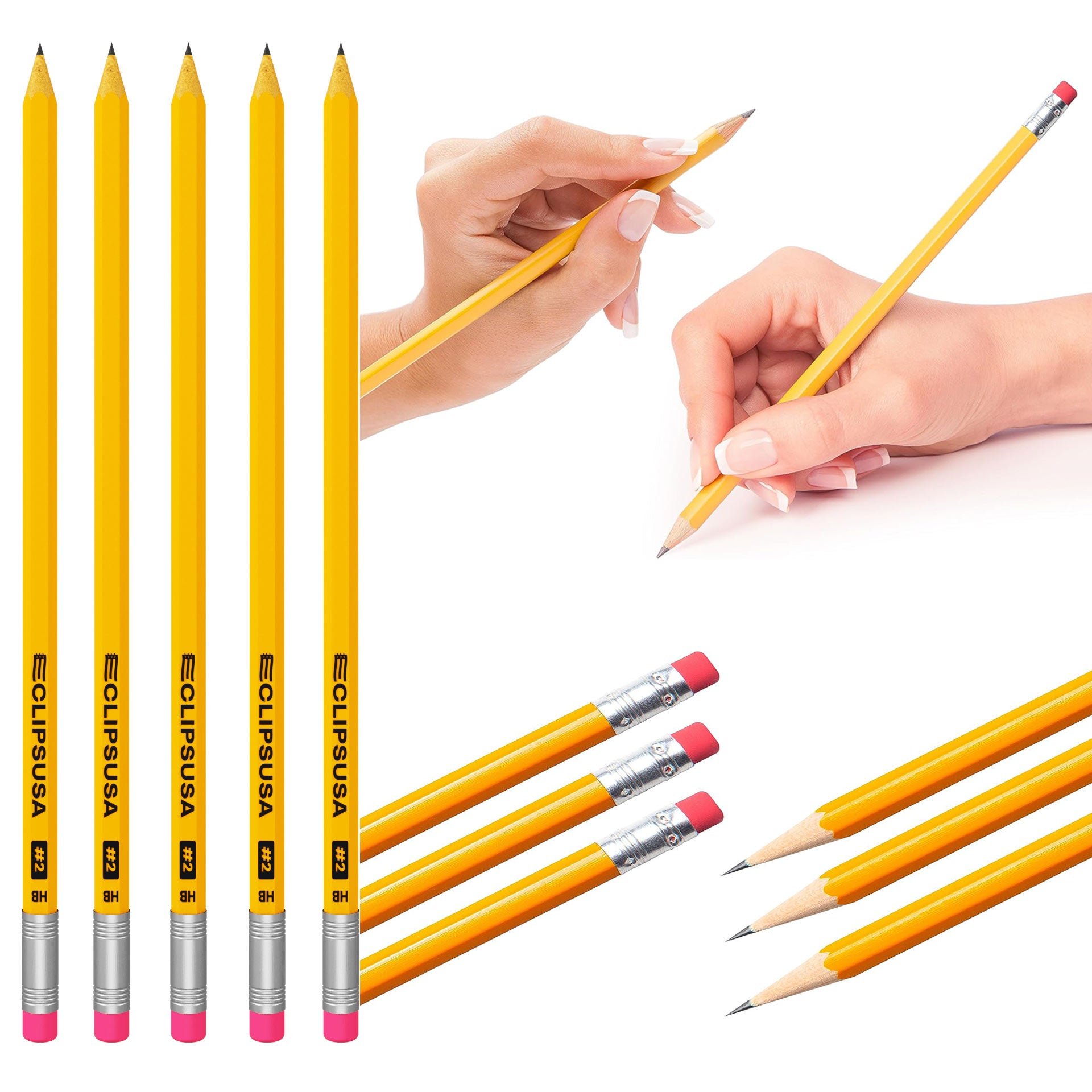 Wholesale Pencils for Back to School - #2 Pre-Sharpened - Bulk Case of 1000 Yellow Pencils
