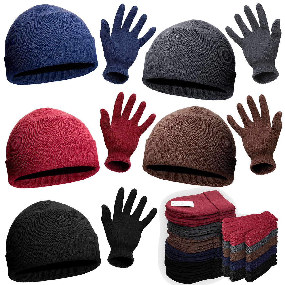 Homeless Care Package Supplies - Bulk Case of 12 Winter Throw Blankets, 12 Winter Sets