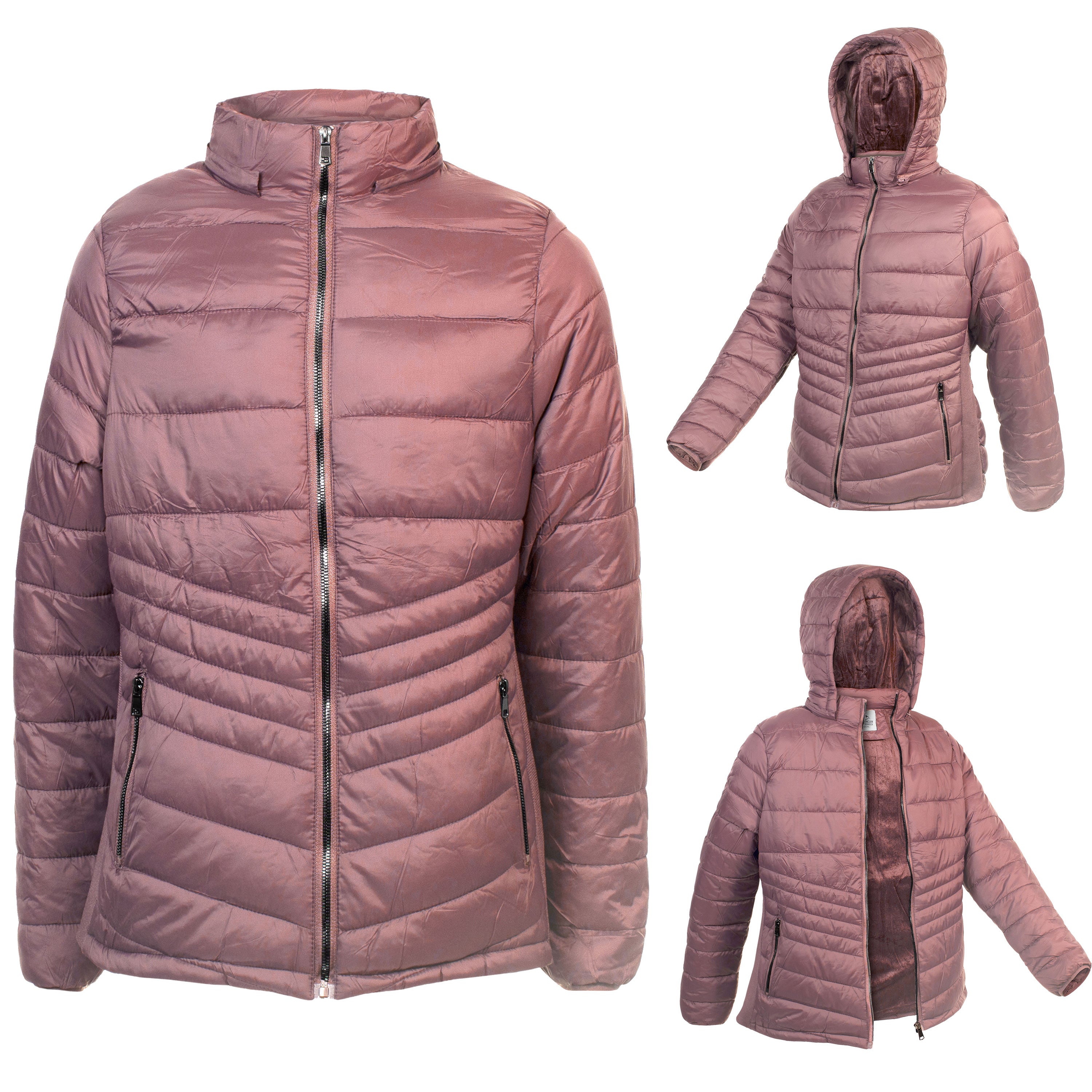 Women's Wholesale Winter Coats in Pink Homeless Plus Size Coats