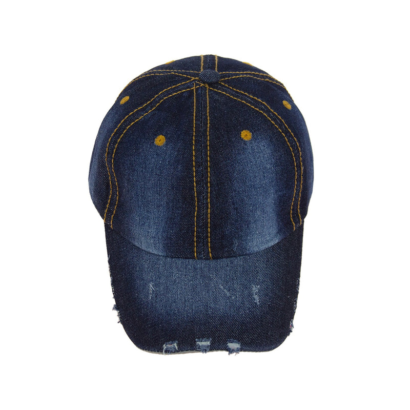 Wholesale Denim Jean Baseball Cap Adjustable - 2088- Bulk Case of 24 Hats - 2088-24
