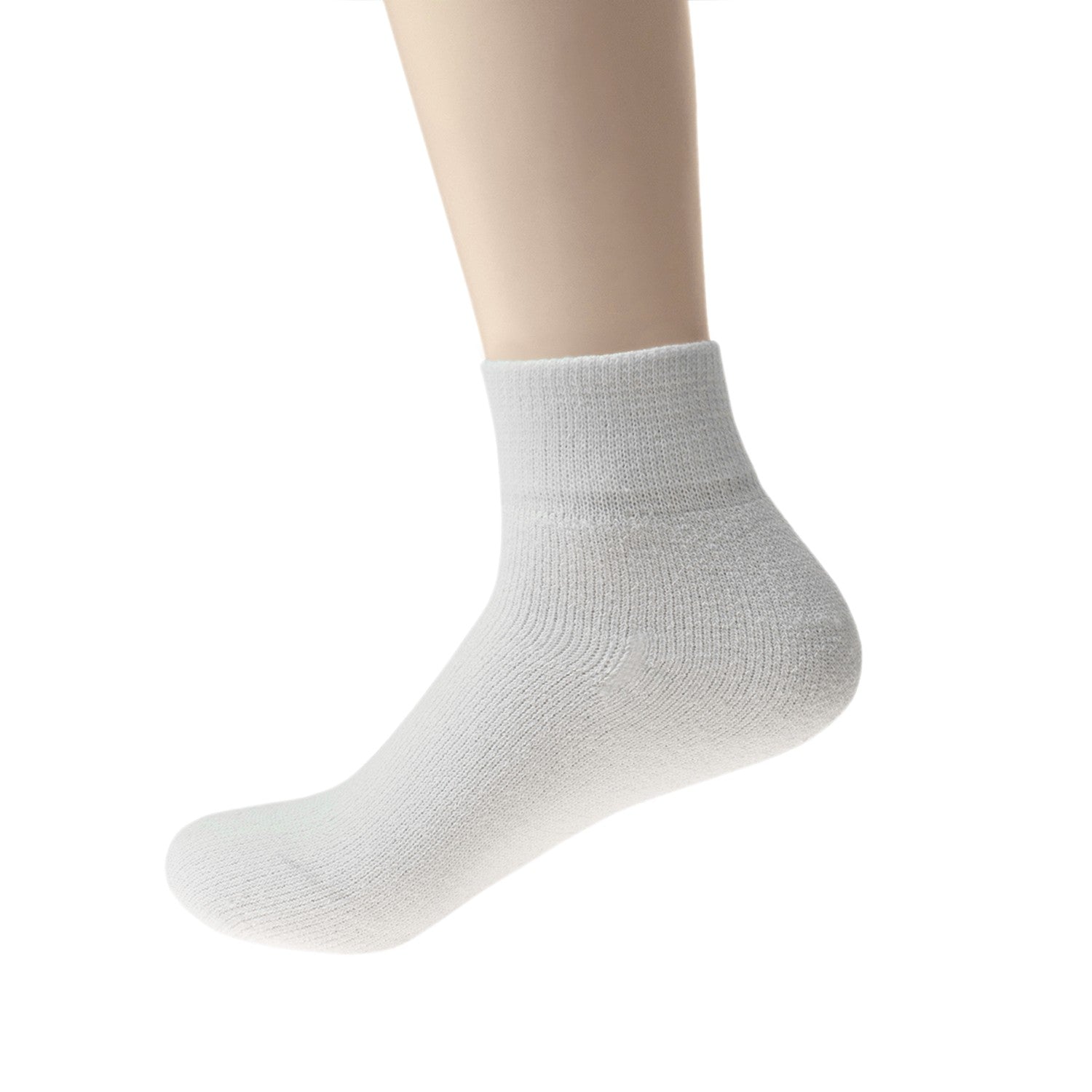 Wholesale Socks Men's Ankle Cut Athletic Size 10-13 in White - Bulk Case of 120 Pairs