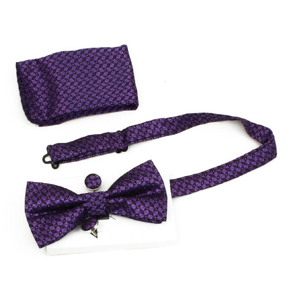 Wholesale 3 Piece Bow Tie Set in Assorted Prints & Colors - 980-120