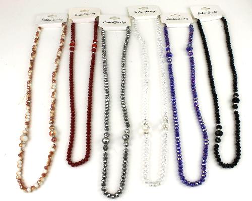 Wholesale Round Crystal Necklace - 51114-240