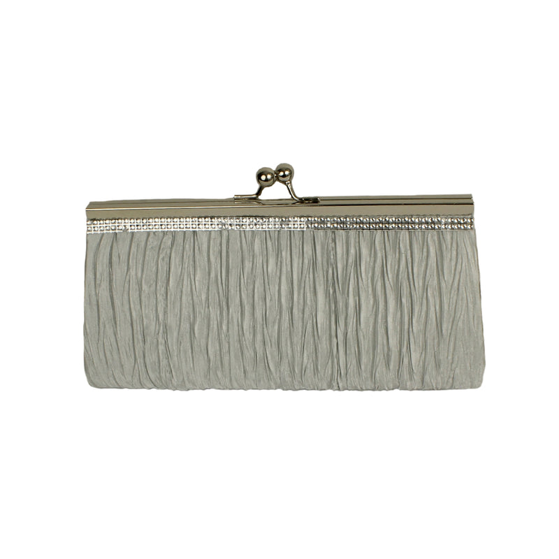 Wholesale Large Evening Bags w/ Stones - Pleated Assorted Colors - EB1020-PLEATED-ASST-48