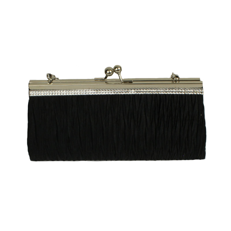 Wholesale Large Evening Bags w/ Stones - Pleated Assorted Colors - EB1020-PLEATED-ASST-48