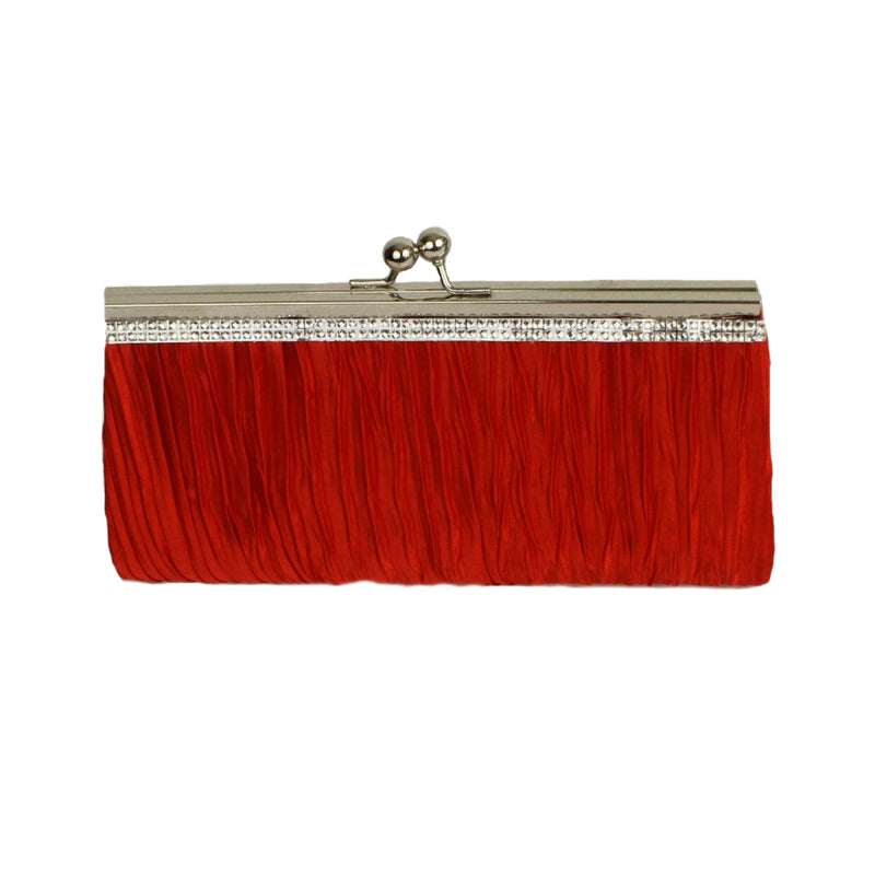 Wholesale Large Evening Bags w/ Stones - Pleated Assorted Colors - EB1020-PLEATED-ASST-48