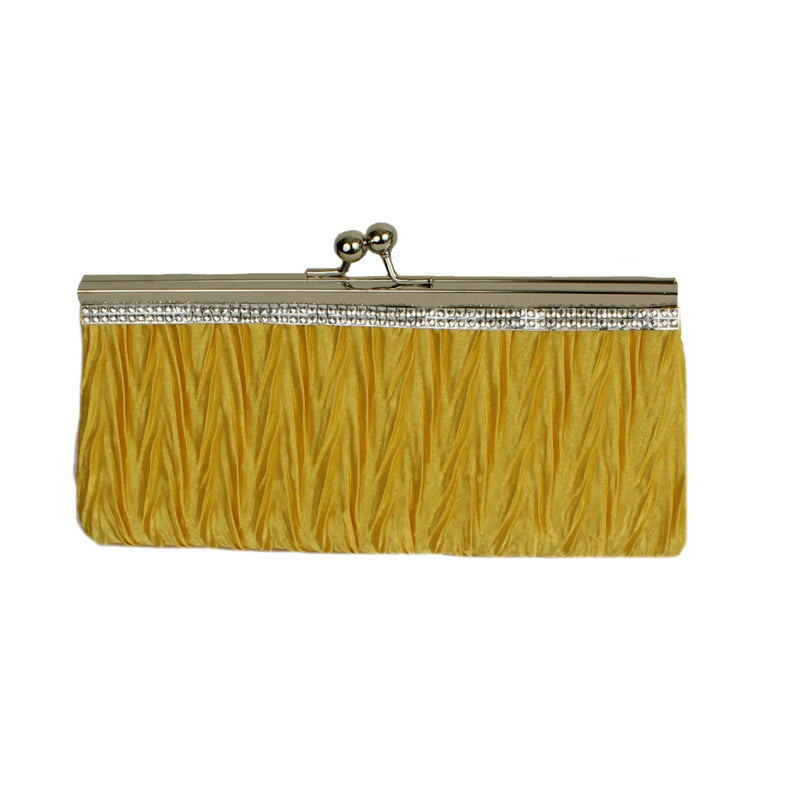 Wholesale Large Evening Bags w/ Stones - Pleated Assorted Colors - EB1020-PLEATED-ASST-48