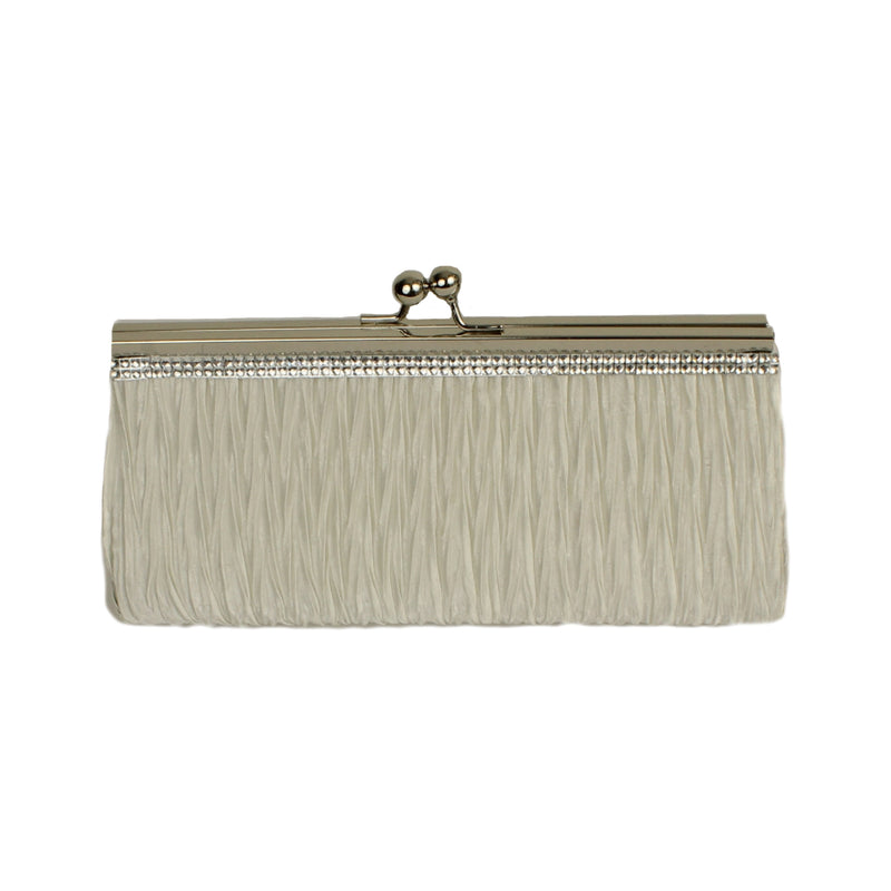 Wholesale Large Evening Bags w/ Stones - Pleated Assorted Colors - EB1020-PLEATED-ASST-48