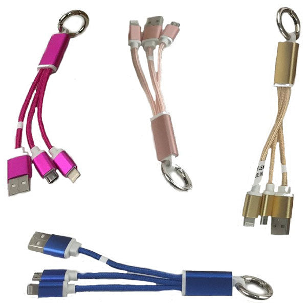 Wholesale Key Chain 2 in 1 Cable Charger - 8826-960