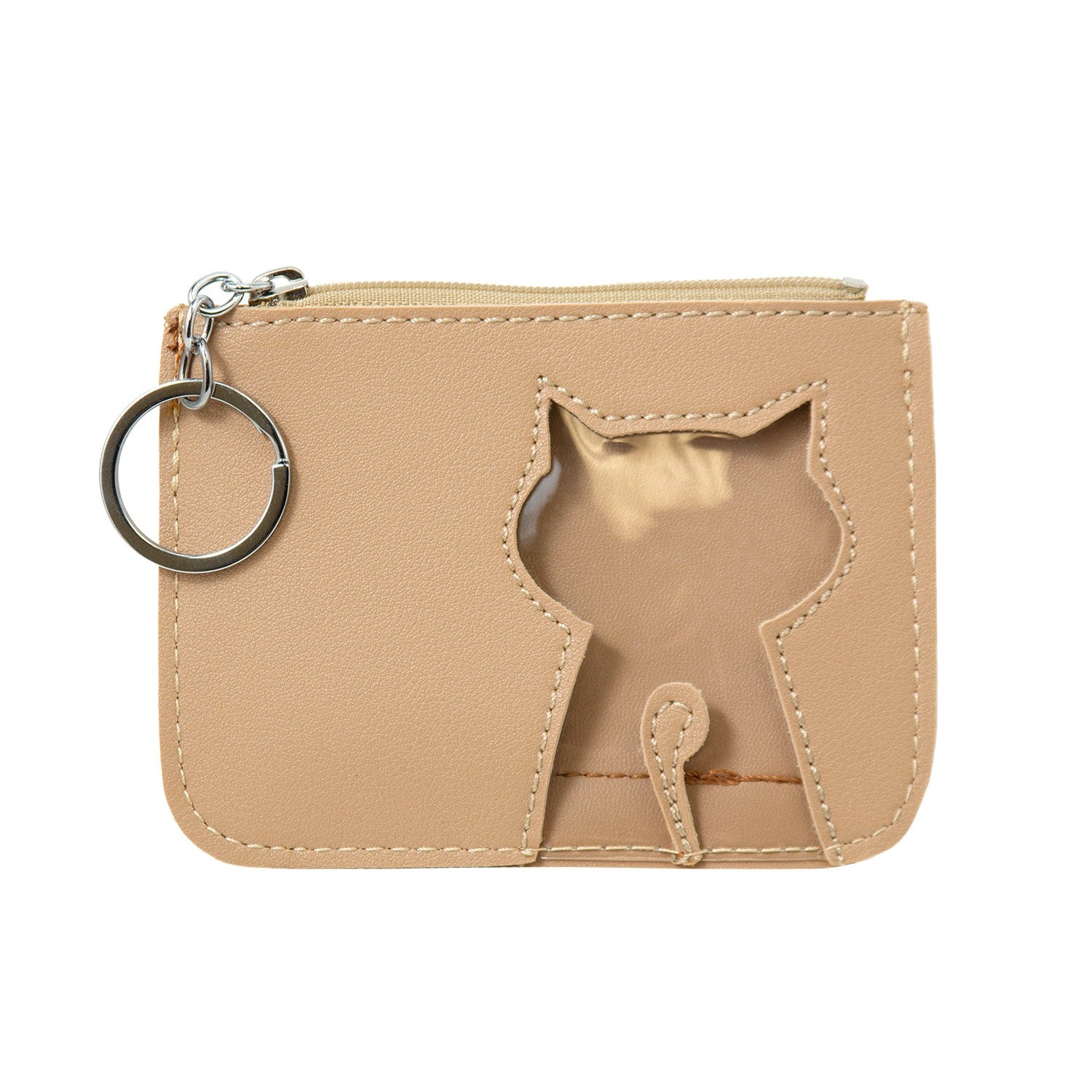 Wholesale Womens Cat Coin Purse with Front Pocket in 4 Assorted Colors - Bulk Case of 24 - 1141-24
