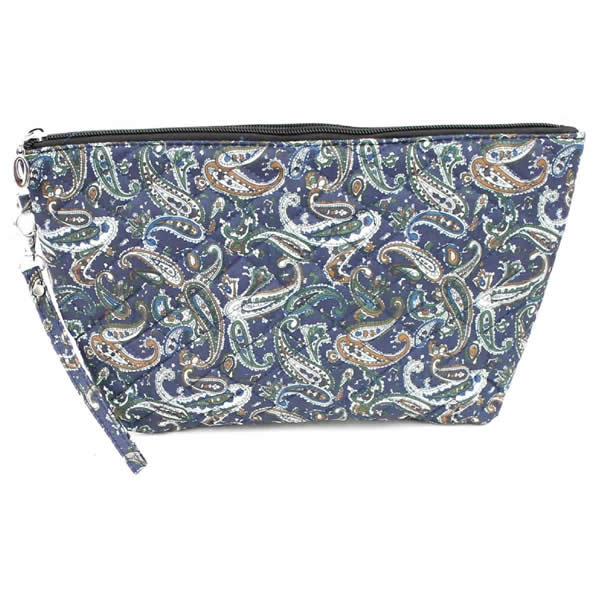 Wholesale Quilted Cosmetic Make Up Bag in Pretty Paisley - Bulk Case of 120 - 1151-QSP-120