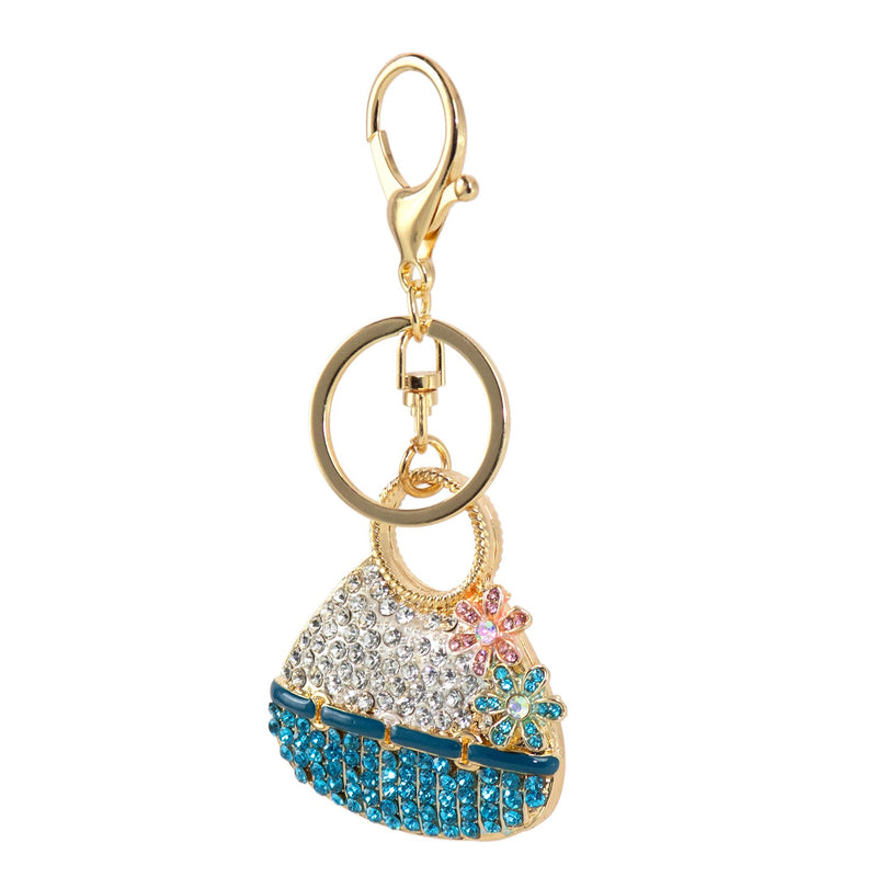 Wholesale Bling Key Chains in 9 Assorted Bags and Shoes Styles - Bulk Case of 48 - 51660-BAGSHOES-48