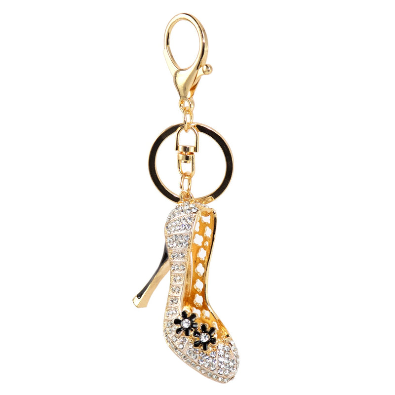 Wholesale Bling Key Chains in 9 Assorted Bags and Shoes Styles - Bulk Case of 48 - 51660-BAGSHOES-48