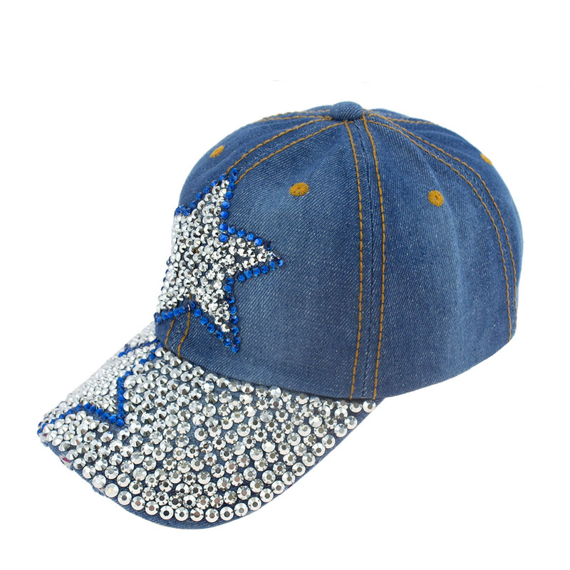 Wholesale Star Bling in Jean Hat - Bulk Case of 24 Baseball Caps - 2026-2-24