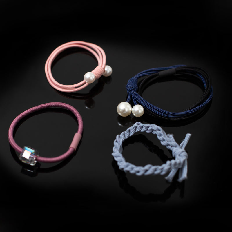 12 Piece Assorted Bulk Hair Ties in Jar - Wholesale Case of 24 - 84120-24
