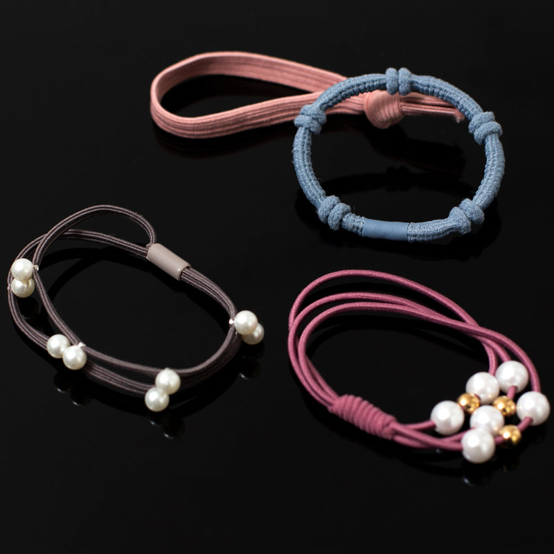 12 Piece Assorted Bulk Hair Ties in Jar - Wholesale Case of 24 - 84120-24