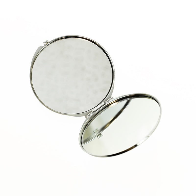 Round Cosmetic Bulk Mirrors in Assorted Sparkle Colors - Wholesale Case of 48 - 803-SPARKLE-48