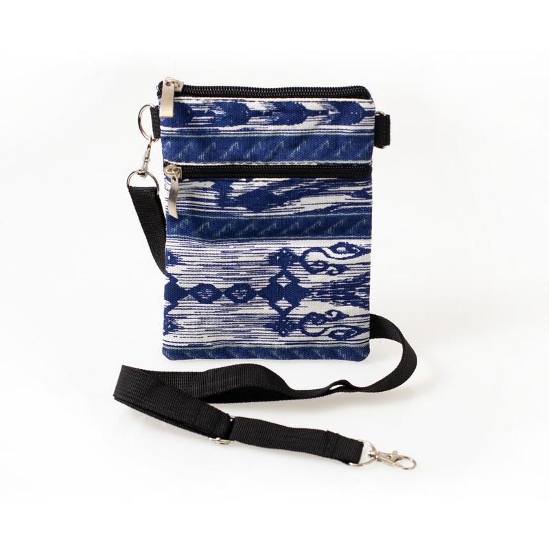 7" Bulk Crossbody Bags 3 in 1 with 2 Zippered Pockets in 4 Assorted Prints - Wholesale Case of 24 - 2390-PRINTED-24