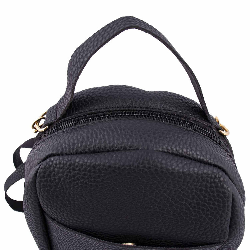 7" Wholesale Backpacks Mini Leather Fashion Purse in 4 Assorted Colors - Bulk Case of 24 - 9816-24
