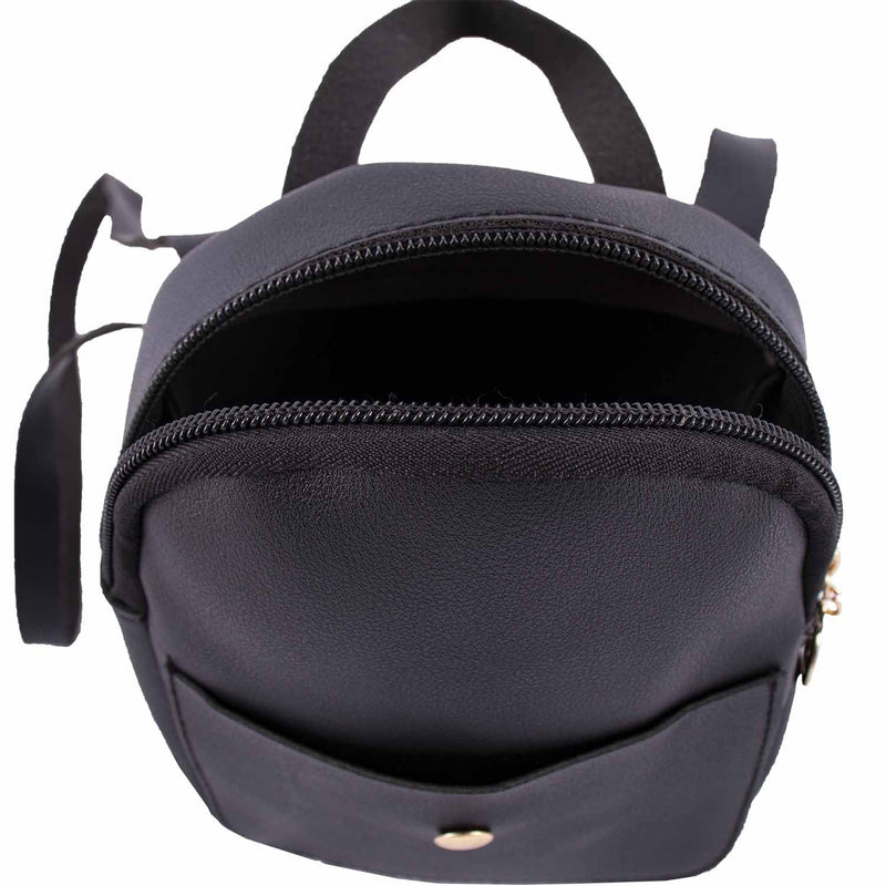 7" Wholesale Backpacks Mini Leather Fashion Purse in 4 Assorted Colors - Bulk Case of 24 - 9816-24