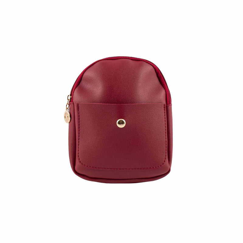 7" Wholesale Backpacks Mini Leather Fashion Purse in 4 Assorted Colors - Bulk Case of 24 - 9816-24