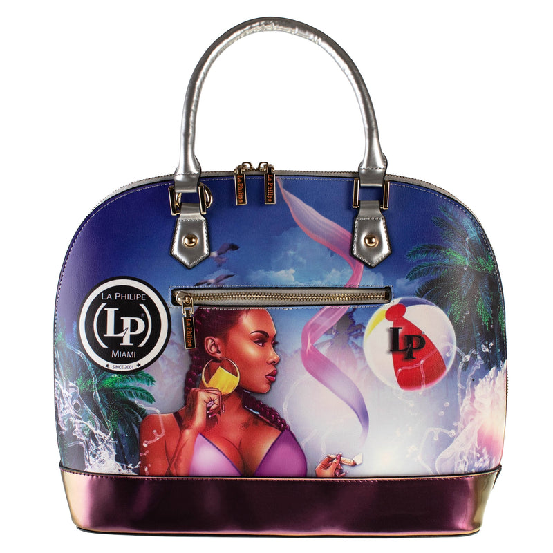 Women's Wholesale Round Tote in Assorted Design Prints - Bulk Case of 24