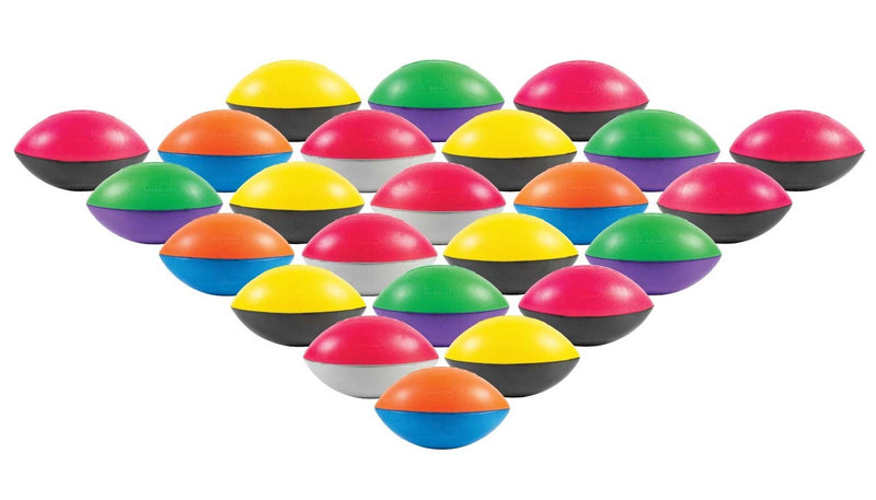 24 Pack - Wholesale Foam Footballs in Assorted Colors
