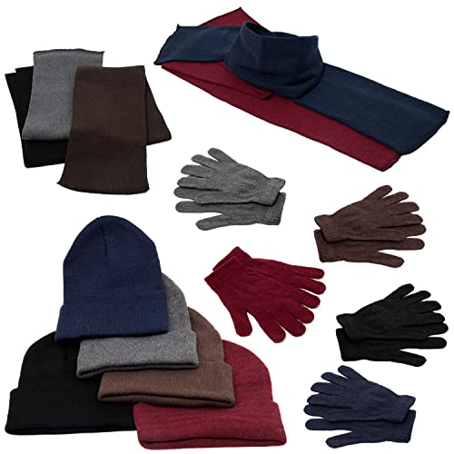 Bulk Case of 12 Backpacks and 12 Winter Item Sets and 12 Hygiene Kits - Wholesale Care Package - Emergencies, Homeless, Charity