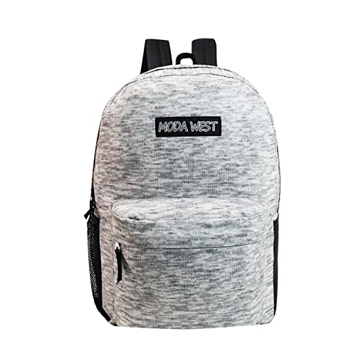 24 Pack of 17" Bungee Wholesale Backpack in Assorted Prints - Bulk Case of 24