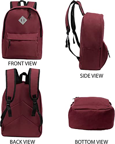 24 pack 17" Reflective Wholesale Backpack in Assorted Colors - Bulk Case of 24
