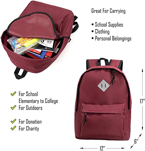 24 pack 17" Reflective Wholesale Backpack in Assorted Colors - Bulk Case of 24