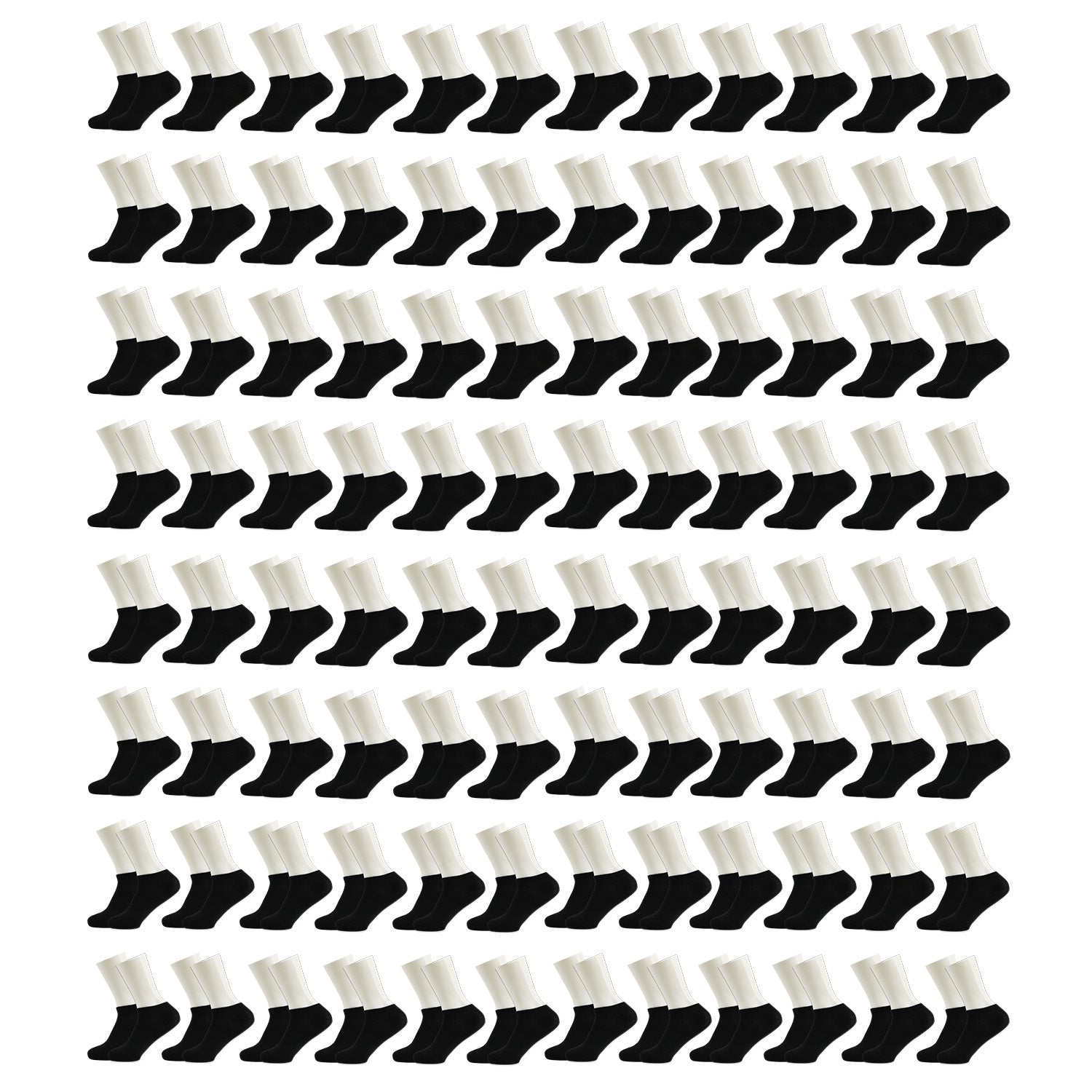 Women's No Show Wholesale Sock, Size 9-11 in Black - Bulk Case of 96 Pairs