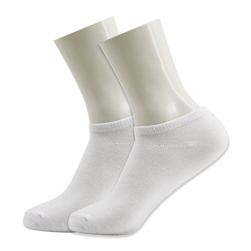Men's No Show Wholesale Socks, Size 9-11 in White - Bulk Case of 96 Pairs